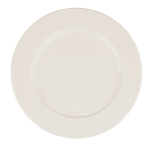 Bonna China Banquet dia.12"  Round Warm White Porcelain Plate (Set of 4)