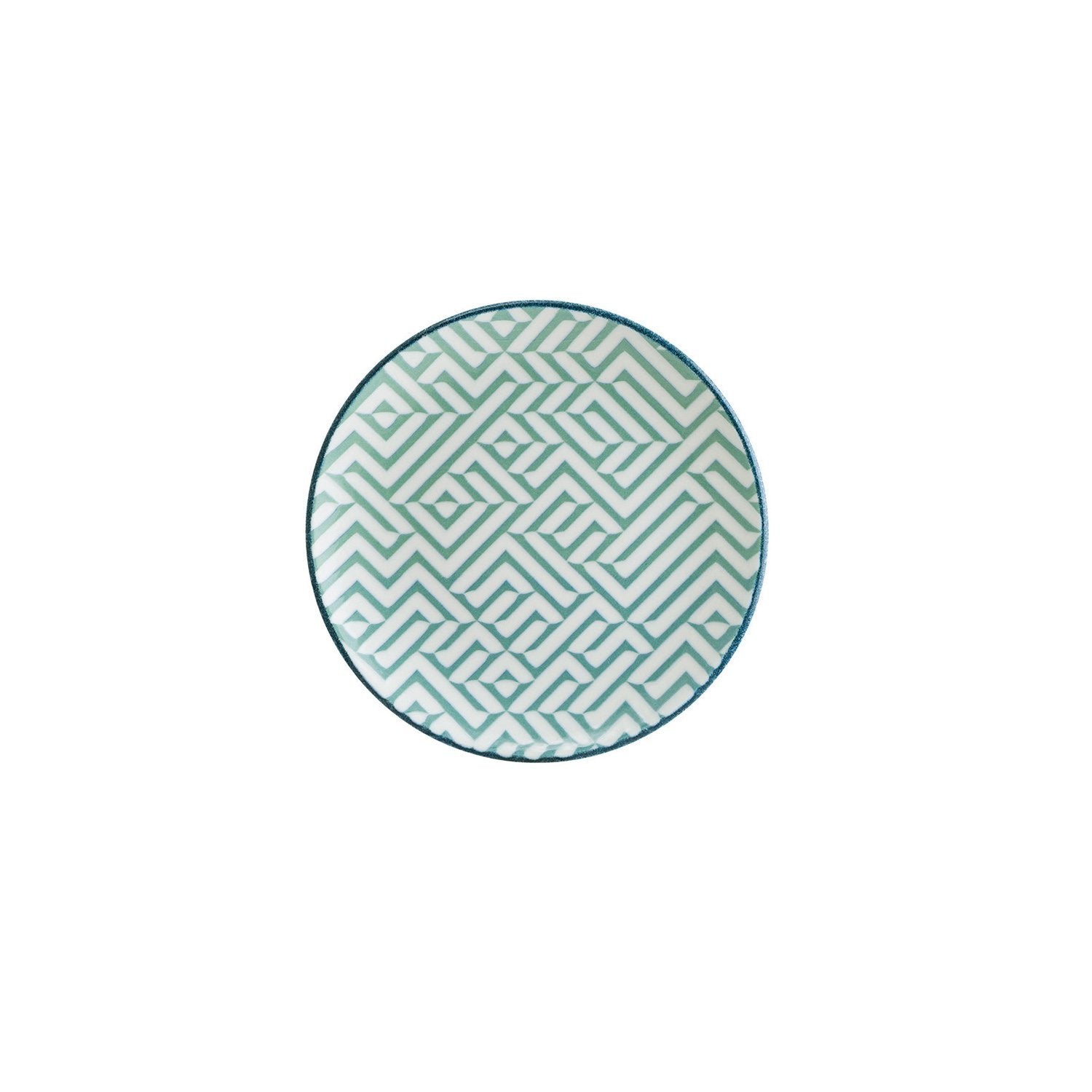 Chevron dia.7.5" Round Decorated Vitrified Plate
