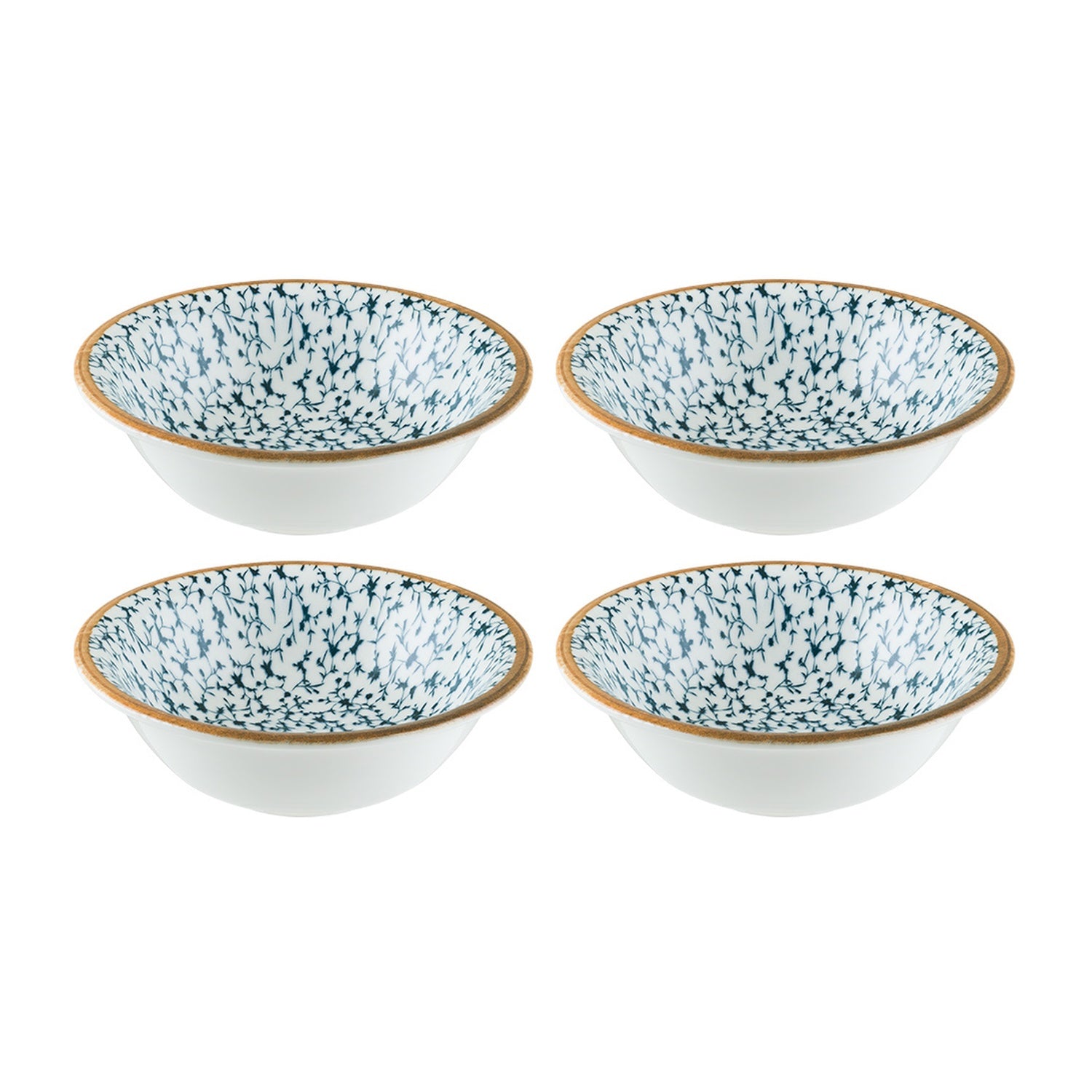 Bonna China Calif dia.6.25" h:2" 13 oz. Round Decorated Porcelain Bowl (Set of 4)