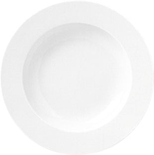 Porcelain Delta dia.8.5" h:1.25" 8 oz. Round White Porcelain Bowl (Set of 4)