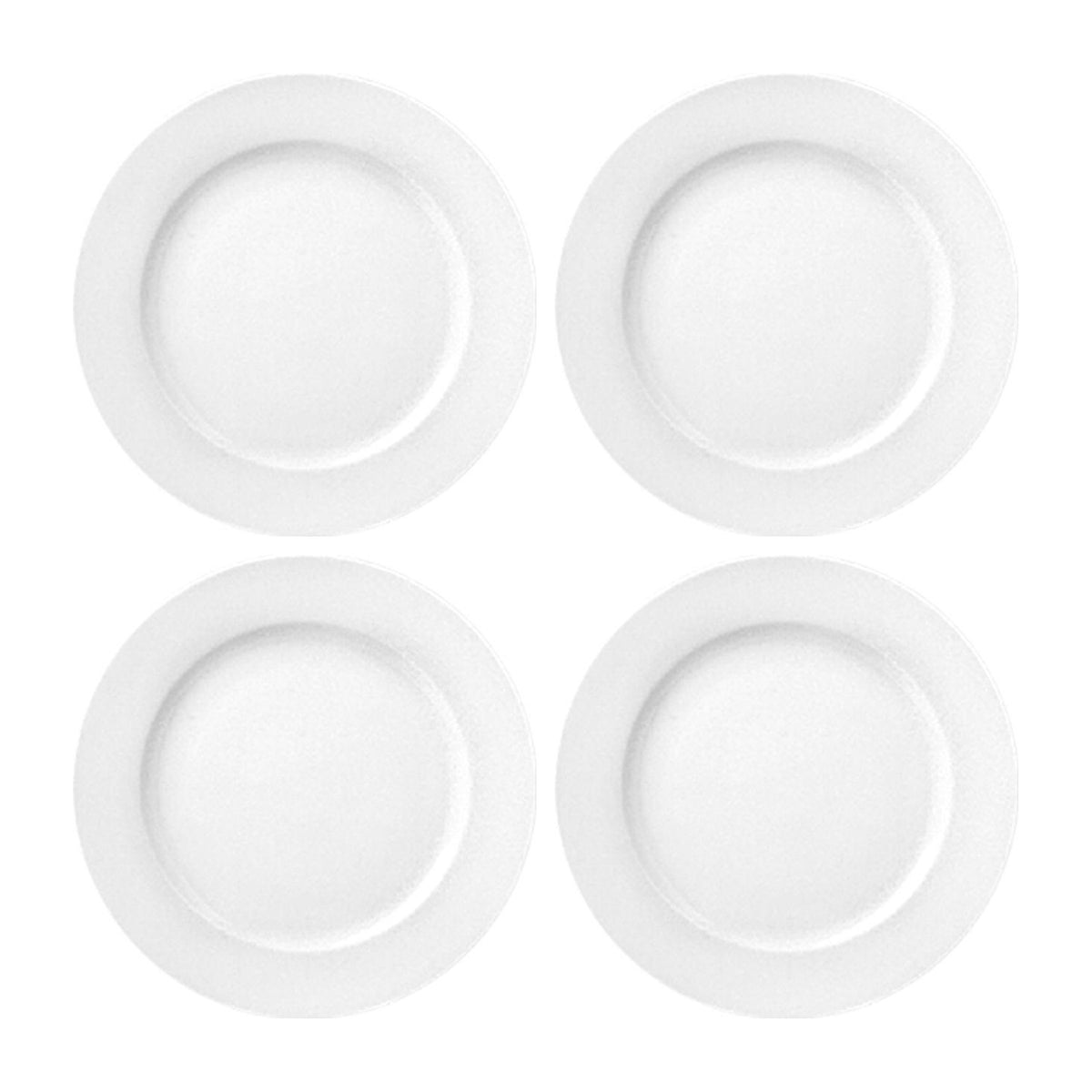 Porcelain Delta dia.8.75" Round White Porcelain Plate (Set of 4)