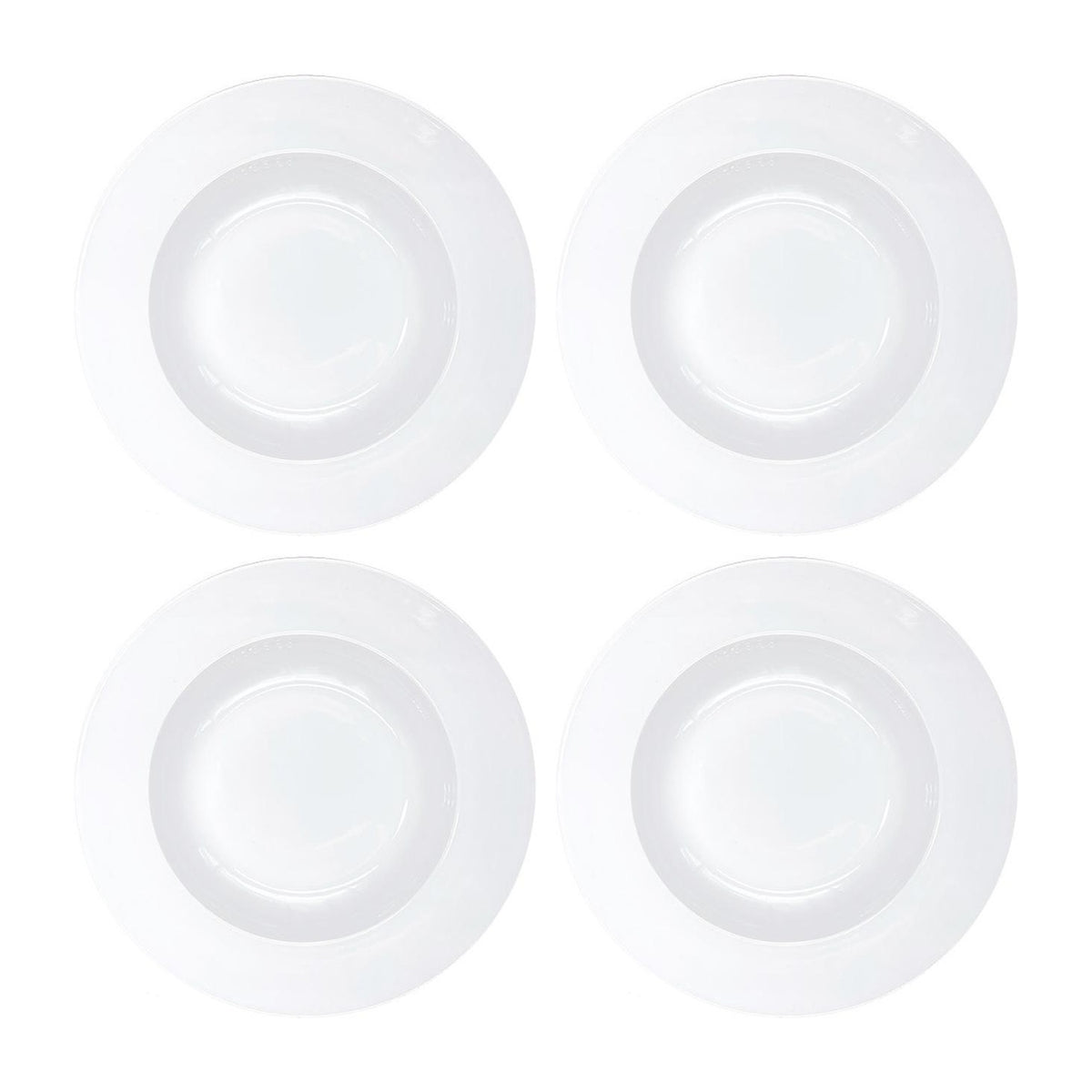 Porcelain Delta dia.9" h:1.5" 8 oz. Round White Porcelain Bowl (Set of 4)