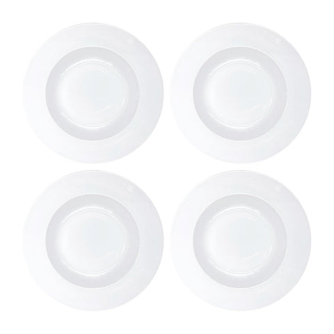 Porcelain Delta dia.9" h:1.5" 8 oz. Round White Porcelain Bowl (Set of 4)