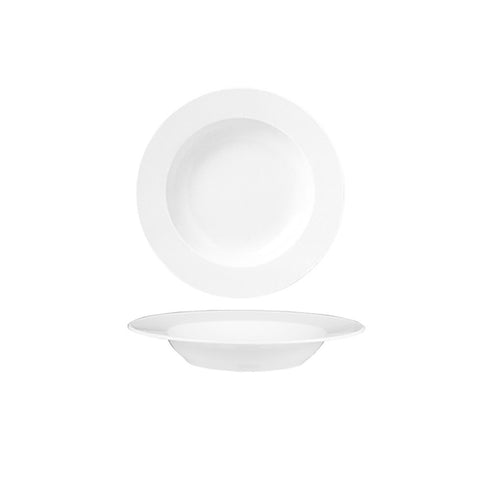 Delta dia.10.5" h:1.75" 19 oz. Round White Porcelain Bowl (Set of 2)