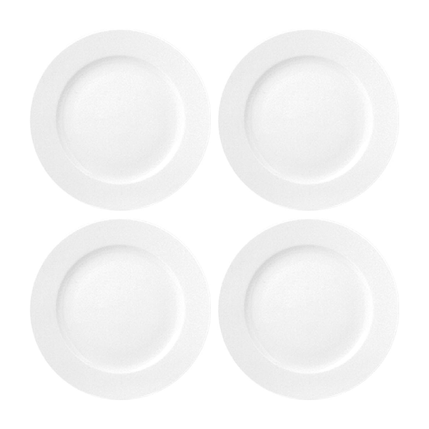 Porcelain Delta dia.11.75" Round White Porcelain Plate (Set of 4)
