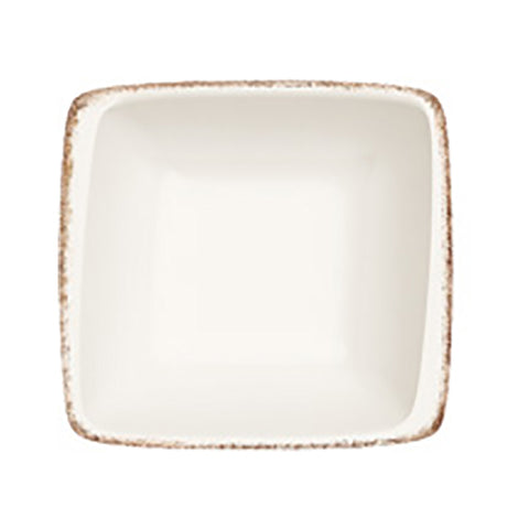 Bonna China Vintage 3.5" x 3.5" x h:1.25" 1 oz. Square Decorated Porcelain Ramekin (Set of 4)