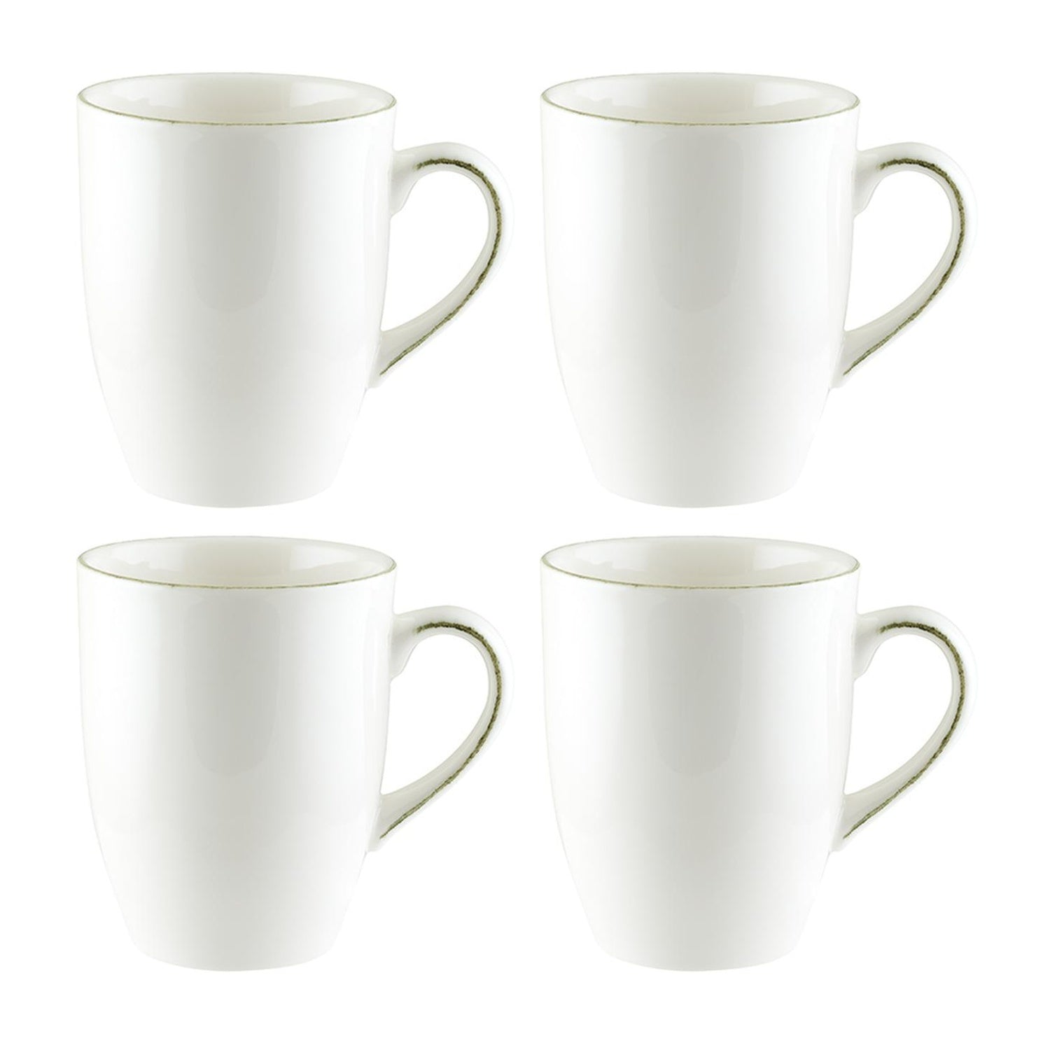Bonna China Odette dia.3.25" h:4.25" 11 oz. Round Decorated Porcelain Mug (Set of 4)