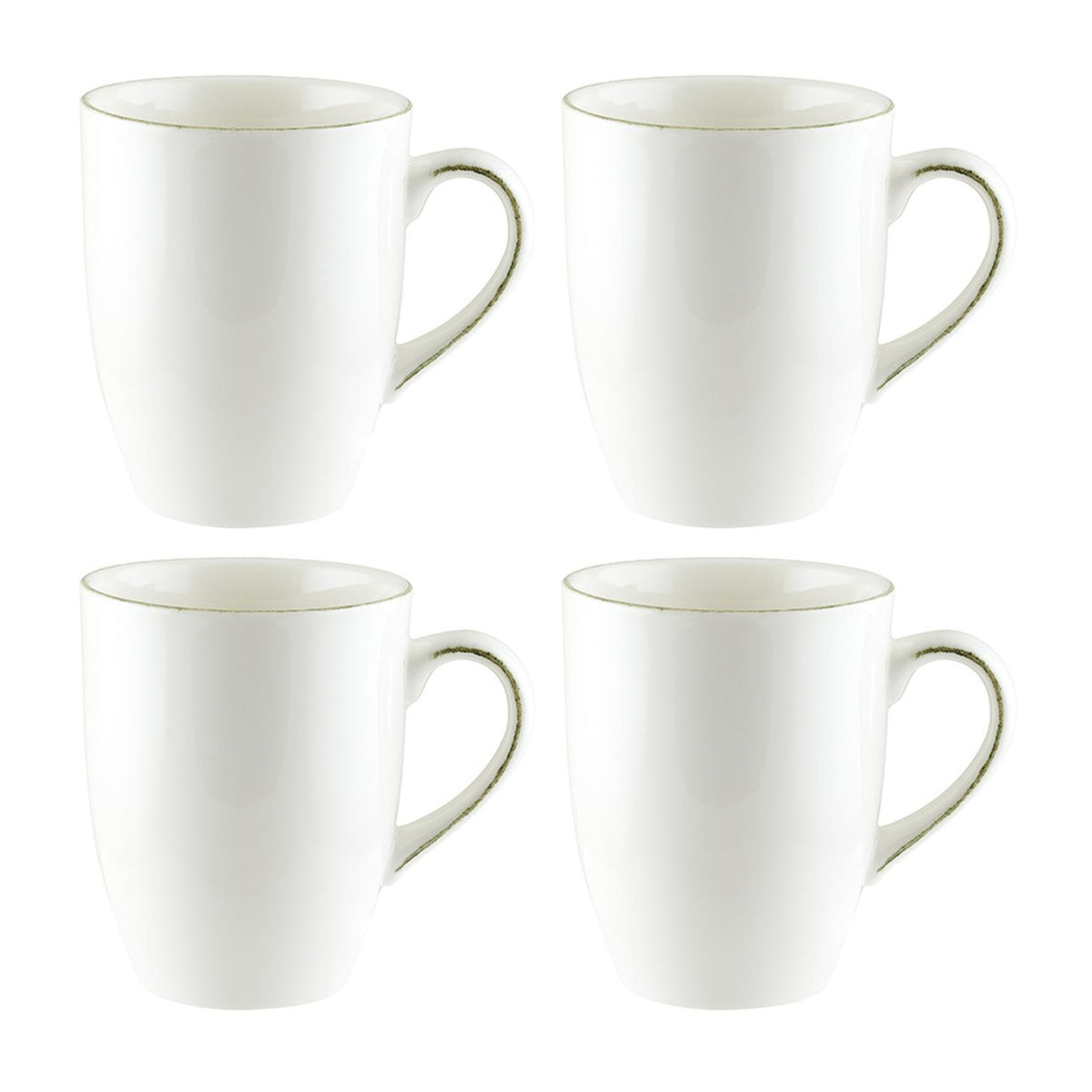 Bonna China Odette dia.3.25" h:4.25" 11 oz. Round Decorated Porcelain Mug (Set of 4)