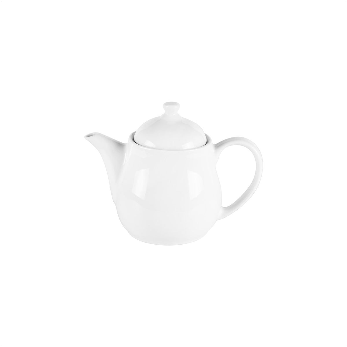 Delta-Coupe dia.6" h:3" 13 oz. Round White Porcelain Coffee/Tea Pot (1 each)