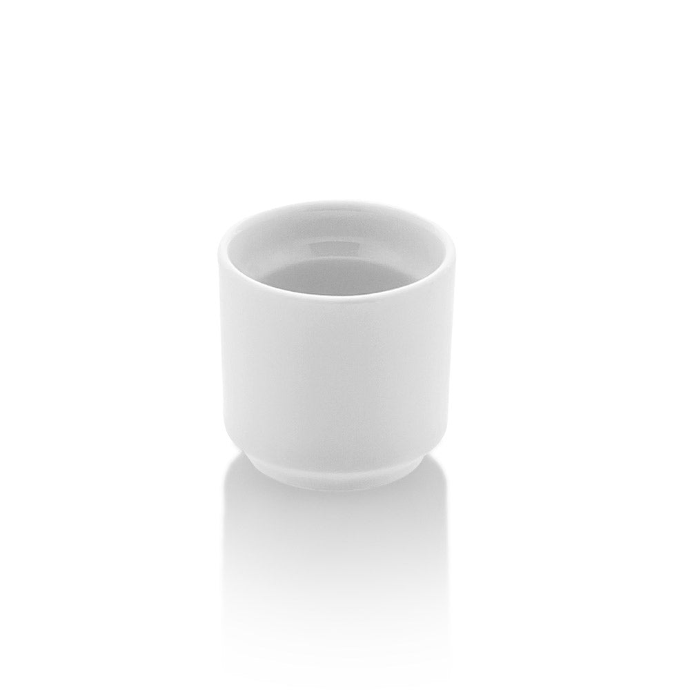 Round White Porcelain Cup Delta-Coupe dia.2" h:2" (Set of 4)