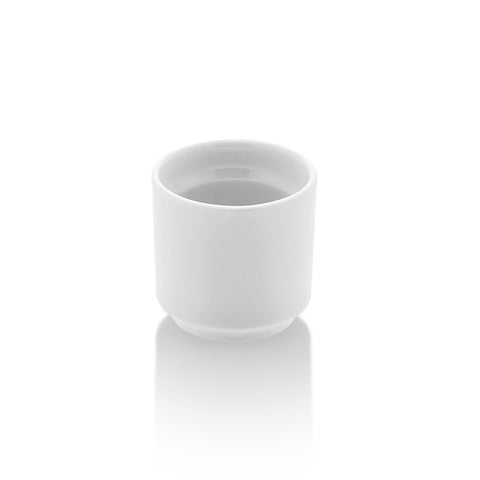 Round White Porcelain Cup Delta-Coupe dia.2" h:2" (Set of 4)