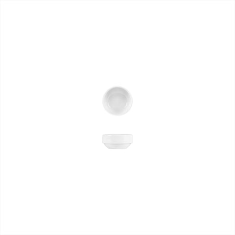 Porcelain Delta-Coupe dia.2.25" h:1" 1 oz. Round White Porcelain Ramekin (Set of 4)