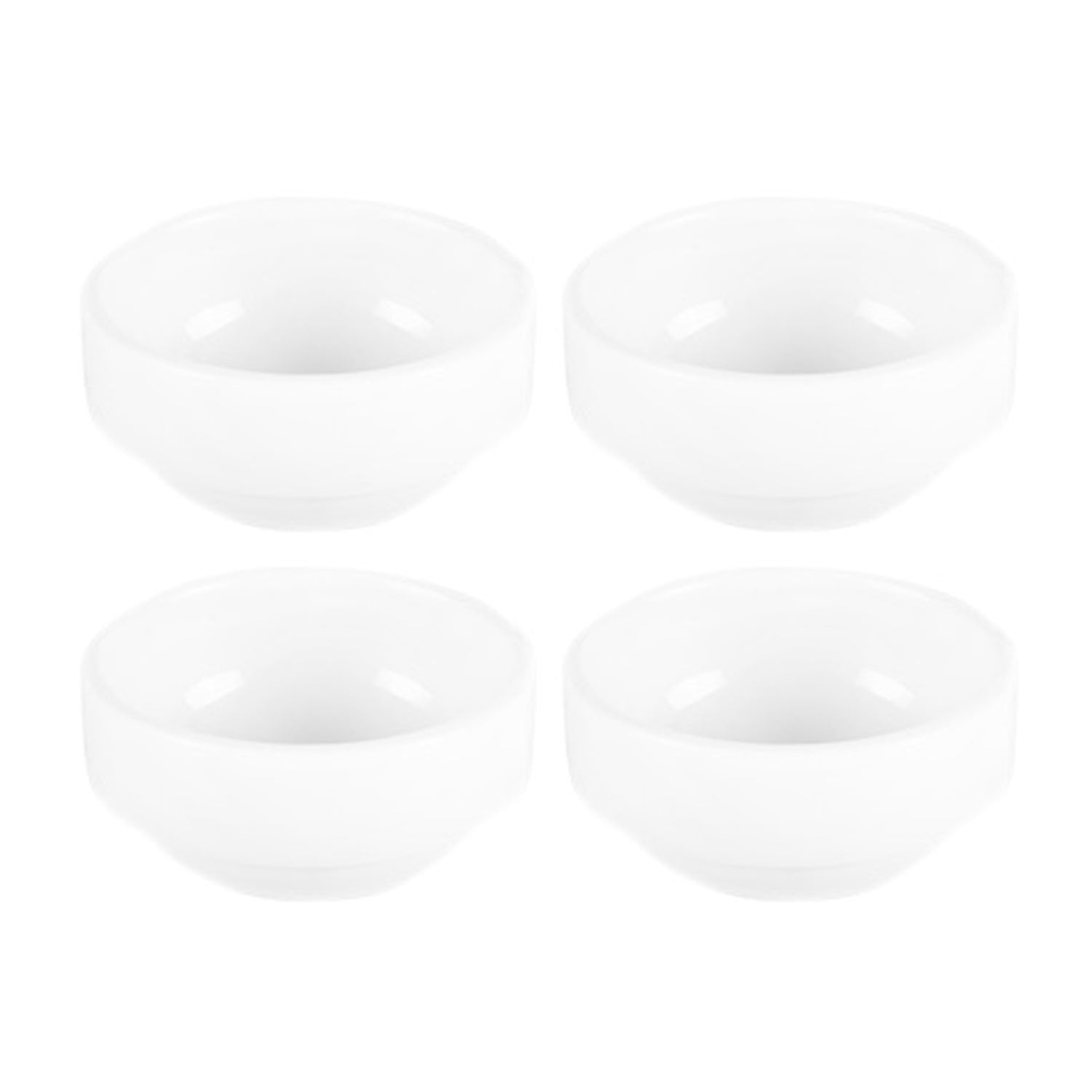 Porcelain Delta-Coupe dia.2.25" h:1" 1 oz. Round White Porcelain Ramekin (Set of 4)