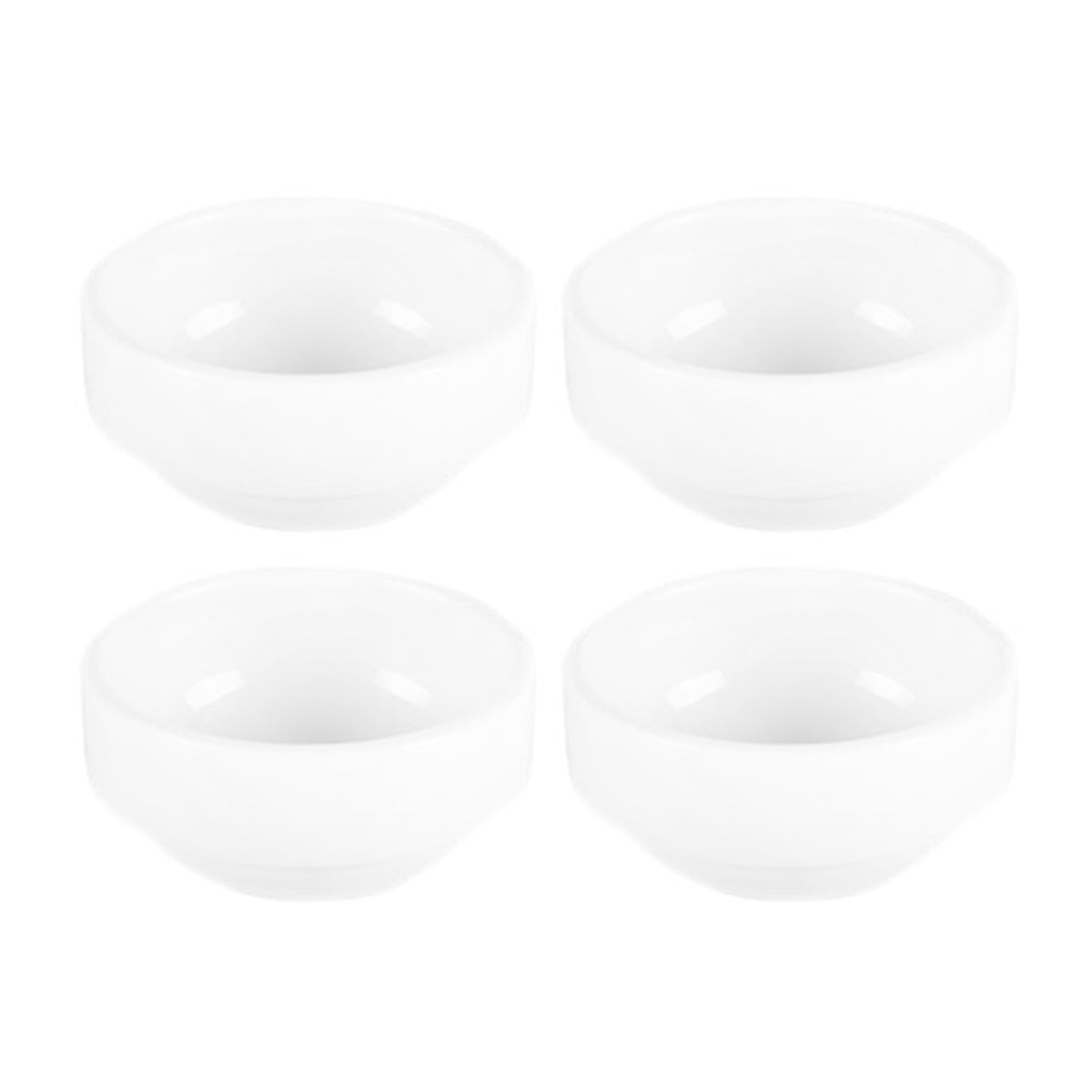 Porcelain Delta-Coupe dia.2.25" h:1" 1 oz. Round White Porcelain Ramekin (Set of 4)