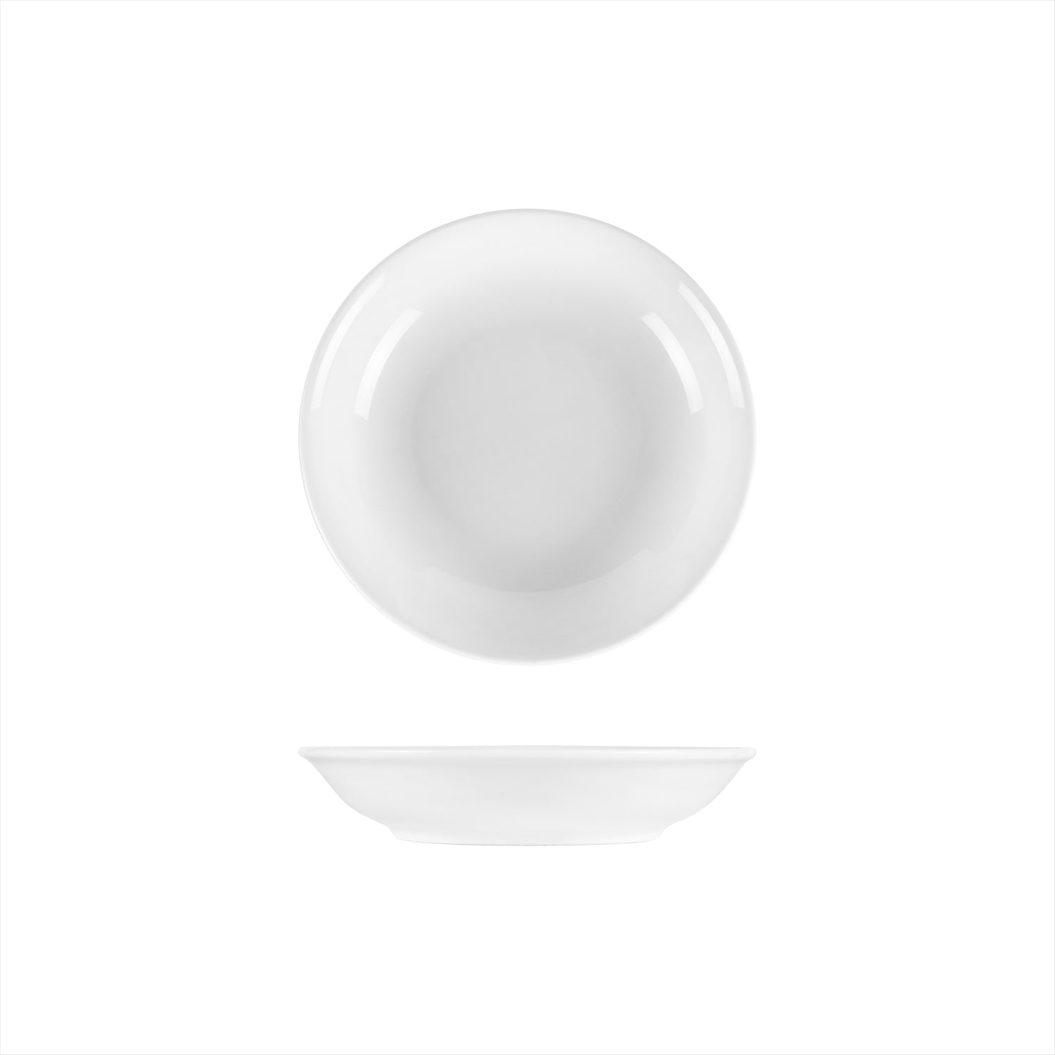 Delta-Coupe Round White Porcelain Deep Plate  dia.8" h:1.5" 18 oz. (Set of 4)