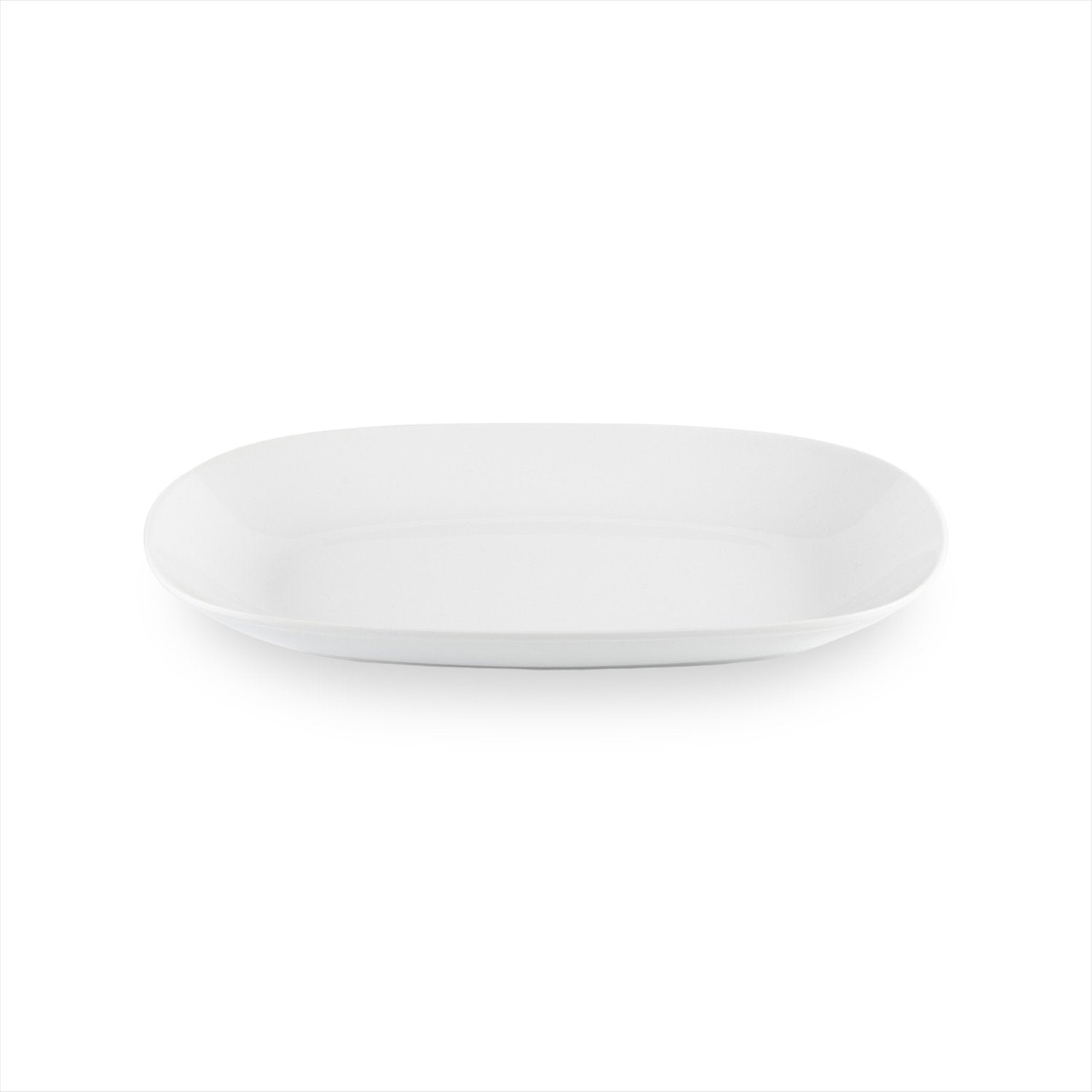 Delta-Coupe 13.5" x 7.5" x h:1.5" Oval White Porcelain Platter (1 each)