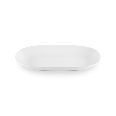 Delta-Coupe 13.5" x 7.5" x h:1.5" Oval White Porcelain Platter (1 each)