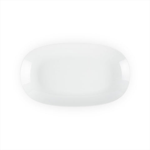 Delta-Coupe 13.5" x 7.5" x h:1.5" Oval White Porcelain Platter (1 each)