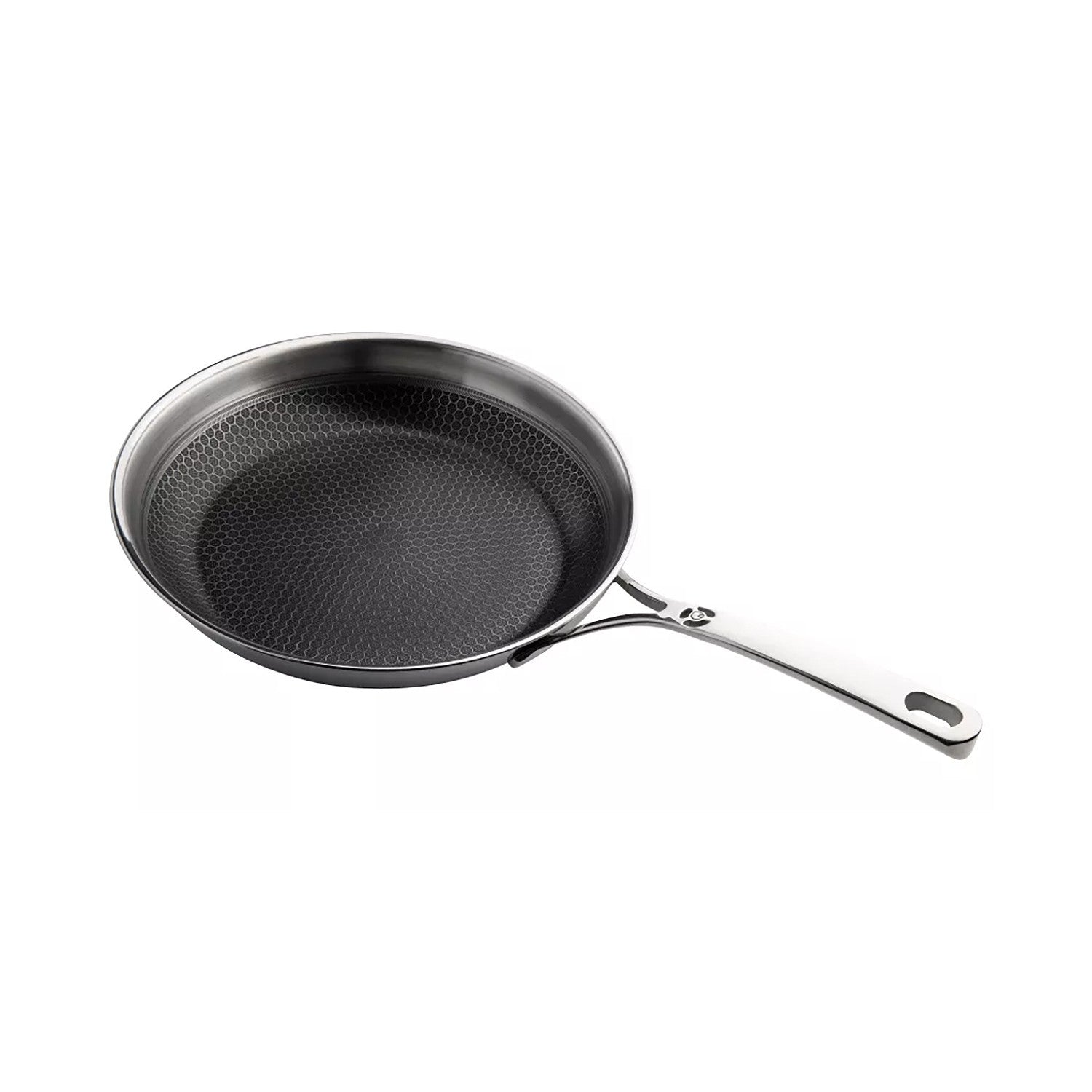 Gastro Pan dia.9.5" x 9.5" x h:0.75" Round Silver Stainless Steel Frying Pan (1 each)