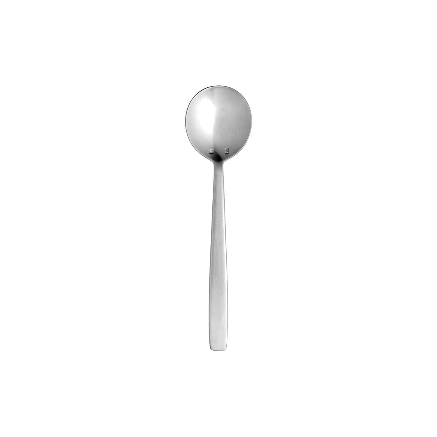Flatware Astoria 7.25"  Silver Brushed Stainless Steel Soup/Bouillon Spoon 18/10 (Set of 12)