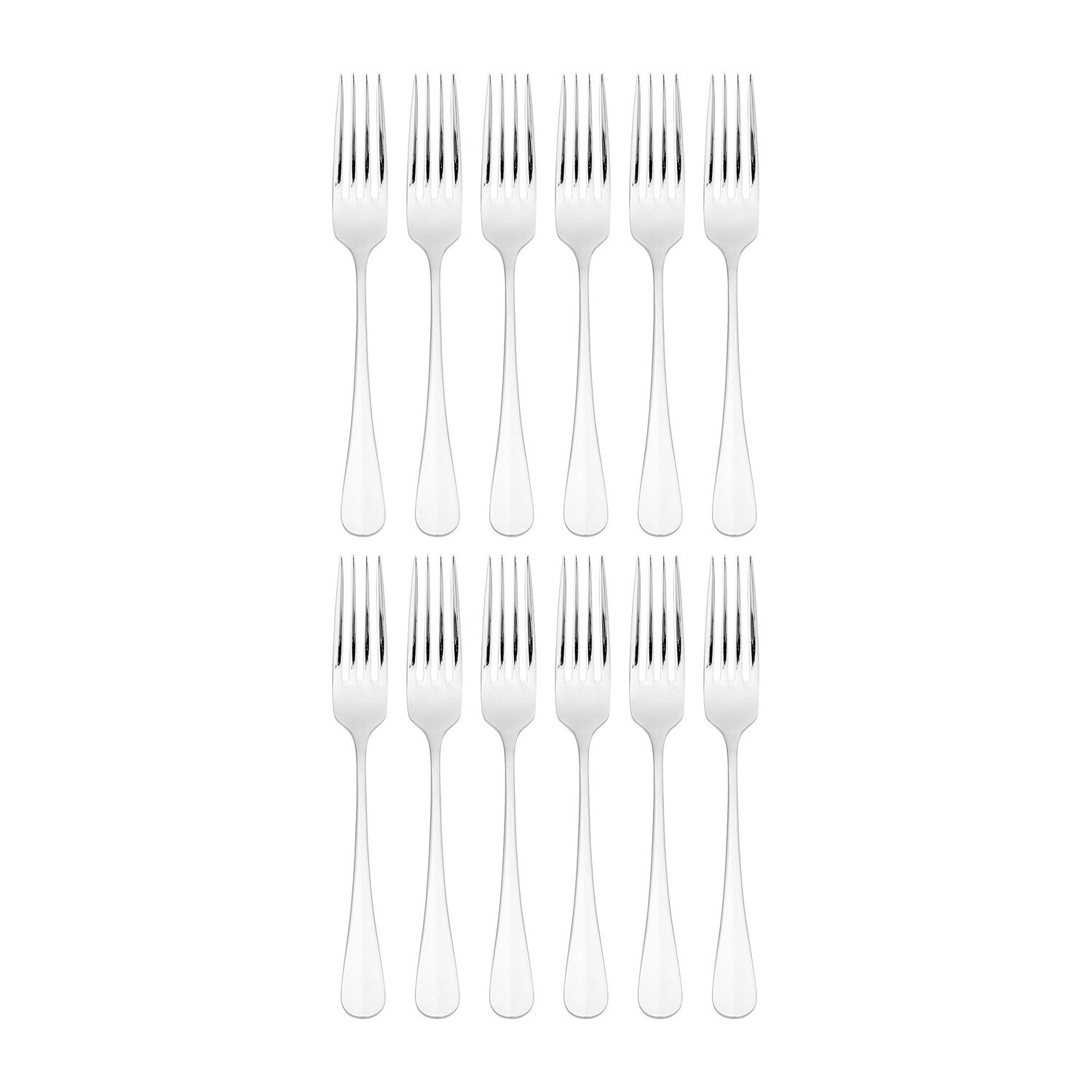 Baguette 7.25"  Silver Stainless Steel Dessert Fork 18/10 (Set of 12)