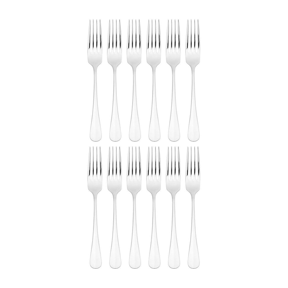 Baguette 7.25"  Silver Stainless Steel Dessert Fork 18/10 (Set of 12)