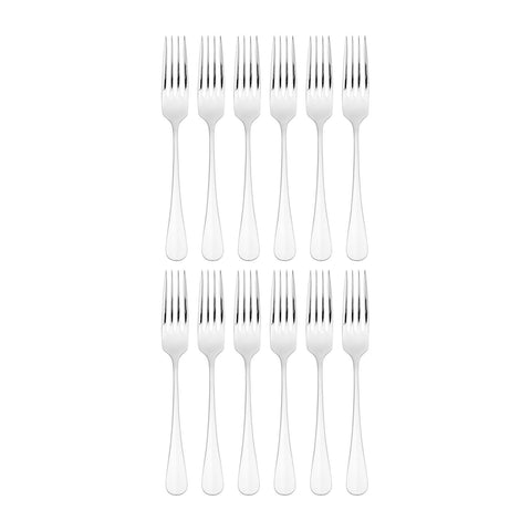 Baguette 7.25"  Silver Stainless Steel Dessert Fork 18/10 (Set of 12)
