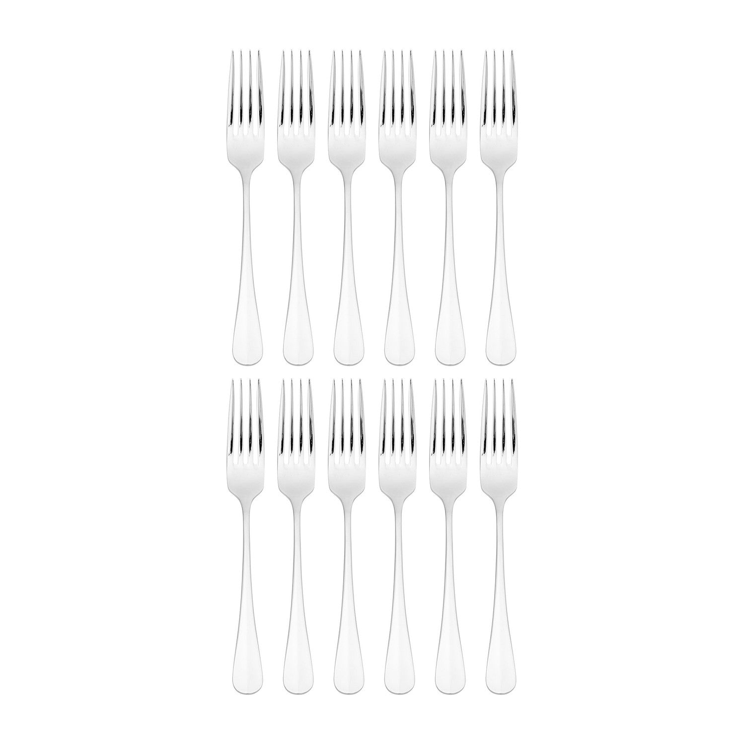 Baguette 8.25"  Silver Stainless Steel Dinner Fork 18/10 (Set of 12)