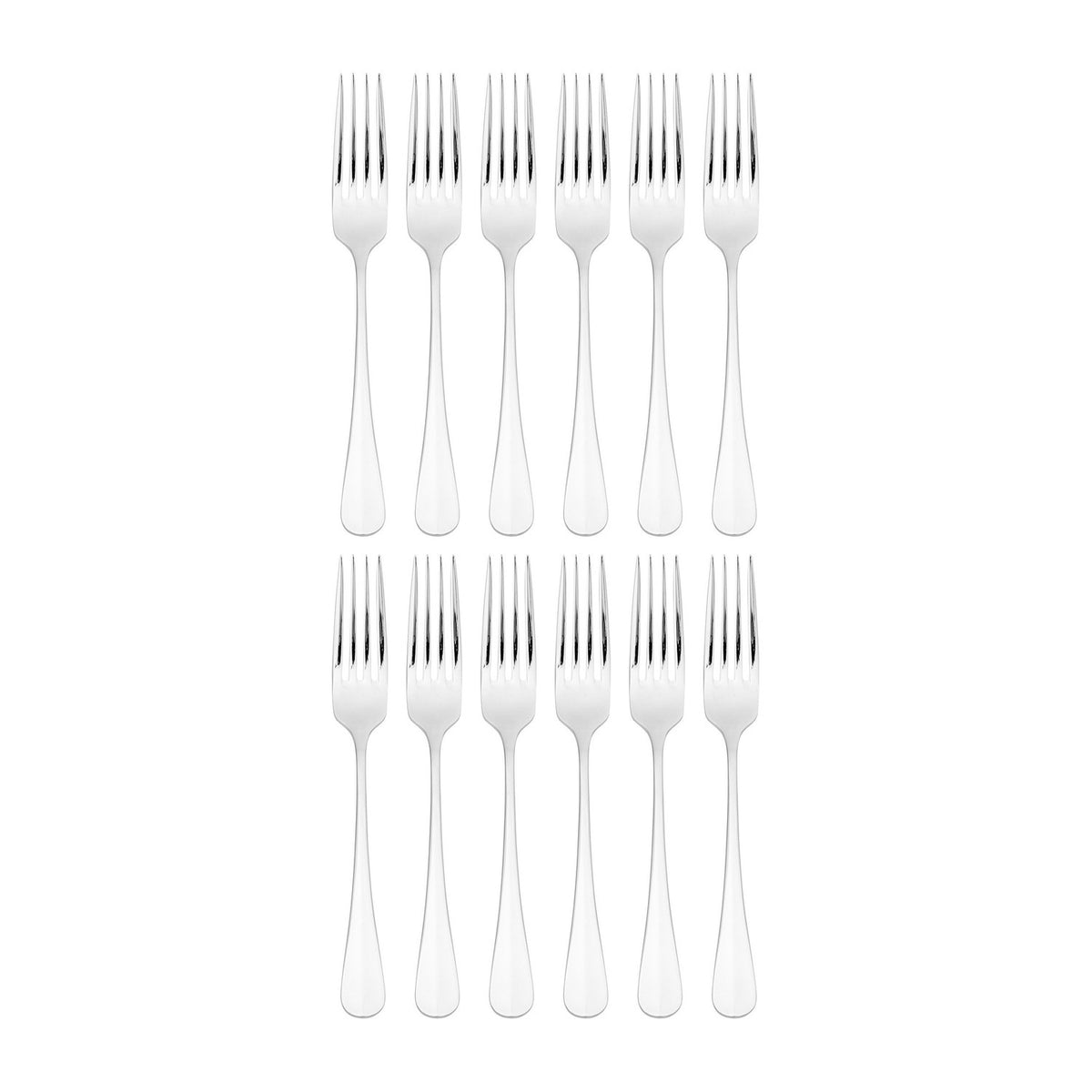 Baguette 8.25"  Silver Stainless Steel Dinner Fork 18/10 (Set of 12)