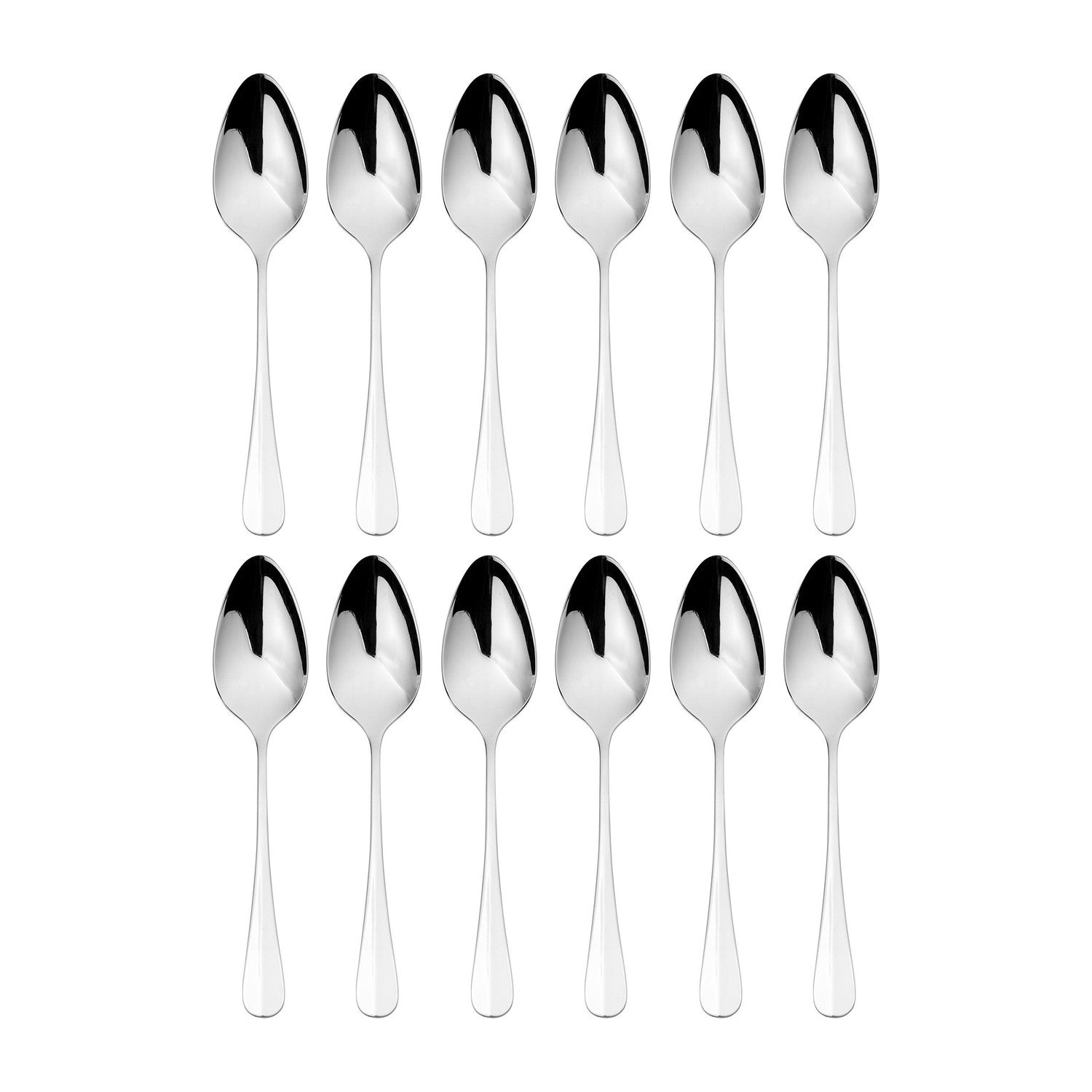 Baguette 8.25"  Silver Stainless Steel Serving Spoon 18/10 (Set of 12)