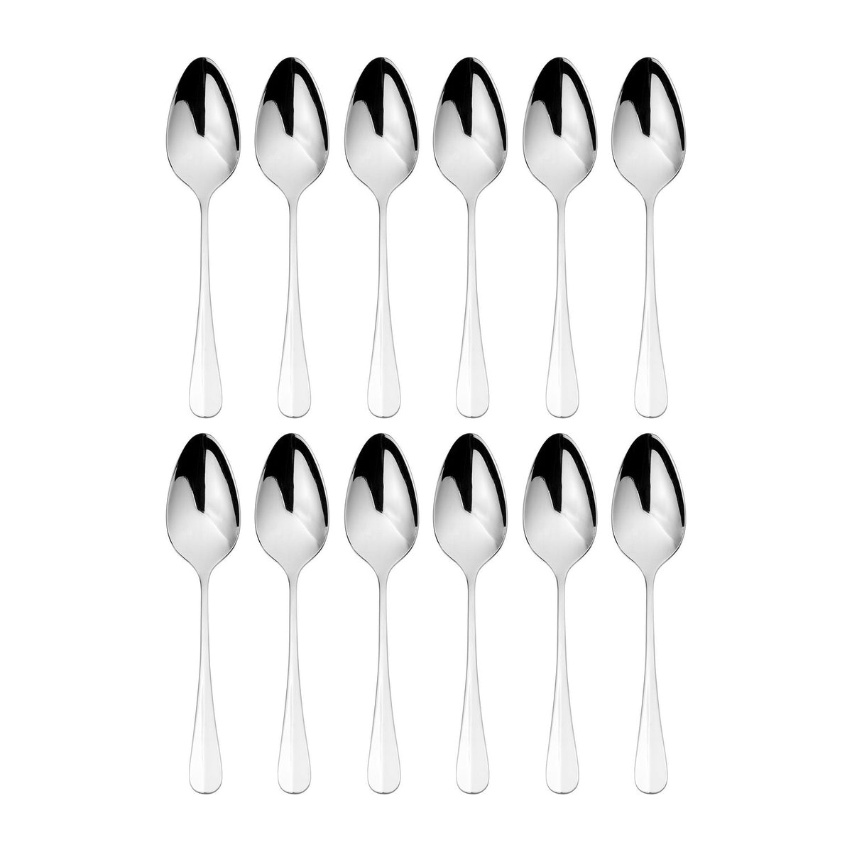 Baguette 8.25"  Silver Stainless Steel Serving Spoon 18/10 (Set of 12)