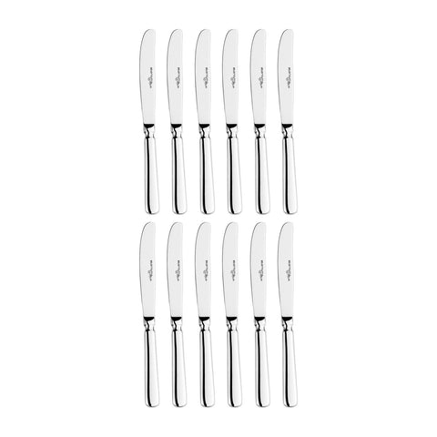 Baguette 6.5"  Silver Stainless Steel Butter/Fruit Knife 18/10 (Set of 12)