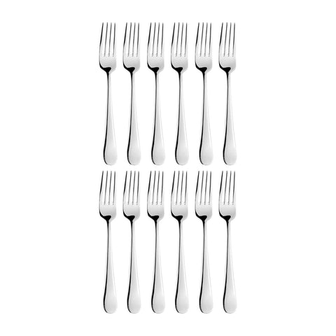 Arcade 7.25"  Silver Stainless Steel Dessert Fork 18/10 (Set of 12)