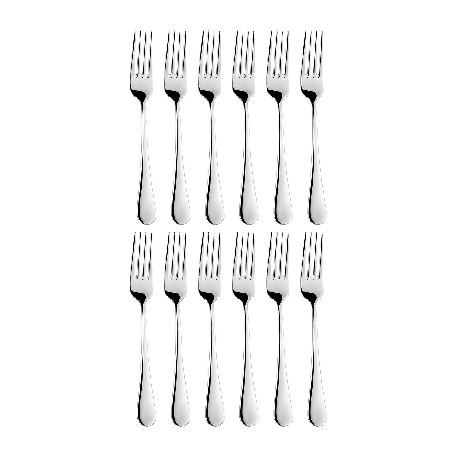Arcade 8.25"  Silver Stainless Steel Dinner Fork 18/10 (Set of 12)