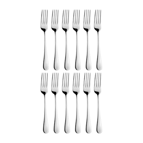 Arcade 8.25"  Silver Stainless Steel Dinner Fork 18/10 (Set of 12)