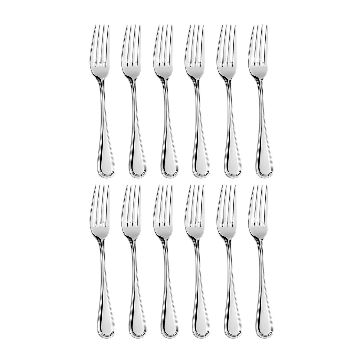 Anser 7.25"  Silver Stainless Steel Dessert Fork 18/10 (Set of 12)