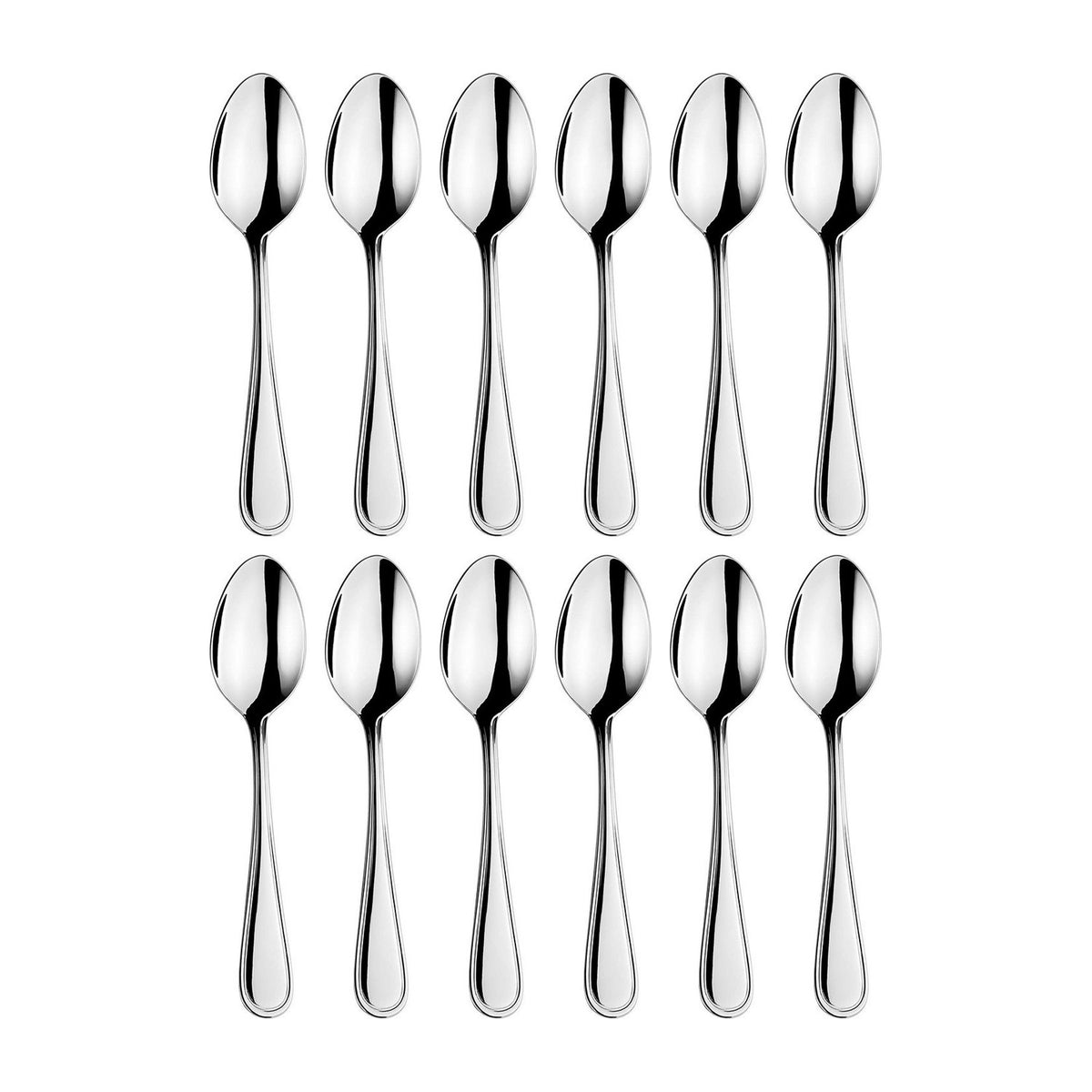 Anser 5.75"  Silver Stainless Steel Teaspoon 18/10 (Set of 12)