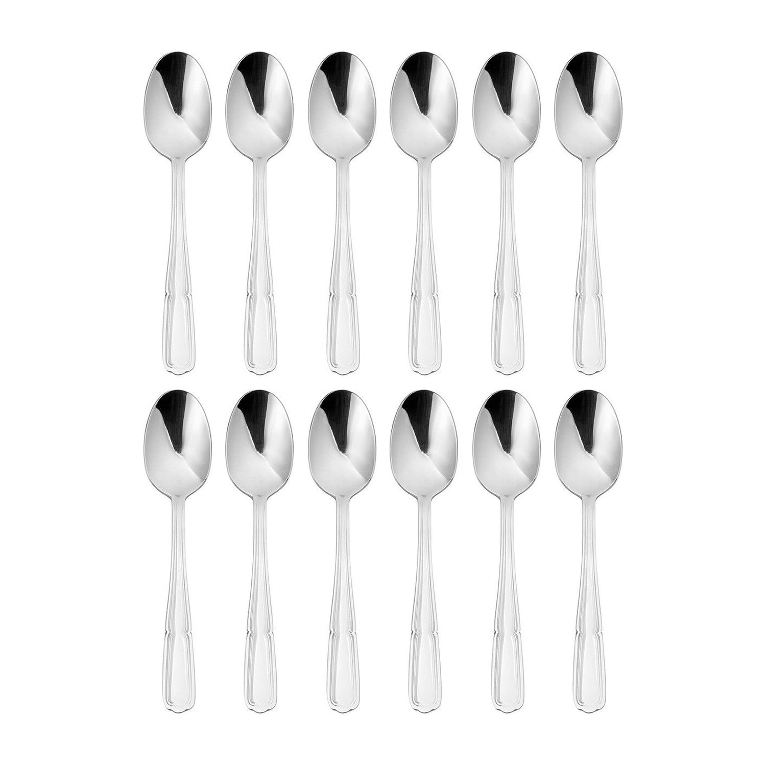 Ingres 4.75"  Silver Stainless Steel A.D. Coffee Spoon 18/0 (Set of 12)