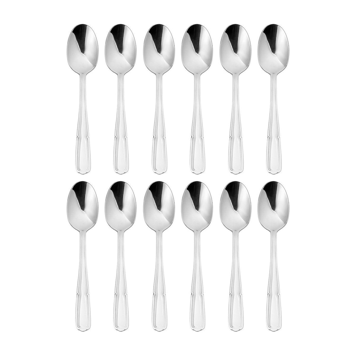 Ingres 4.75"  Silver Stainless Steel A.D. Coffee Spoon 18/0 (Set of 12)