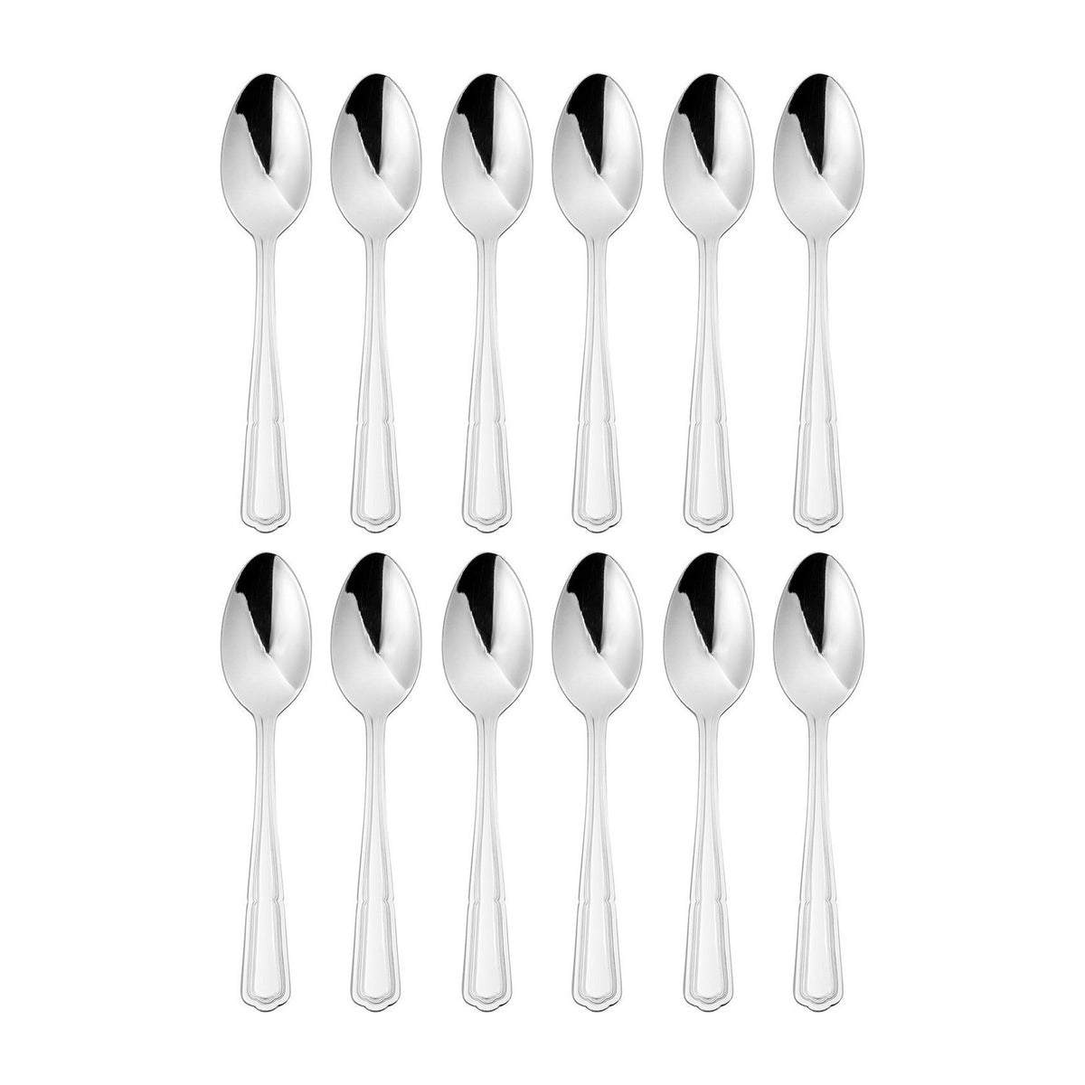 Ingres 5.75"  Silver Stainless Steel Teaspoon 18/0 (Set of 12)