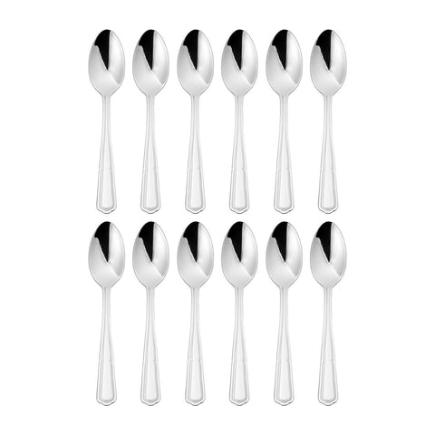 Ingres 5.75"  Silver Stainless Steel Teaspoon 18/0 (Set of 12)