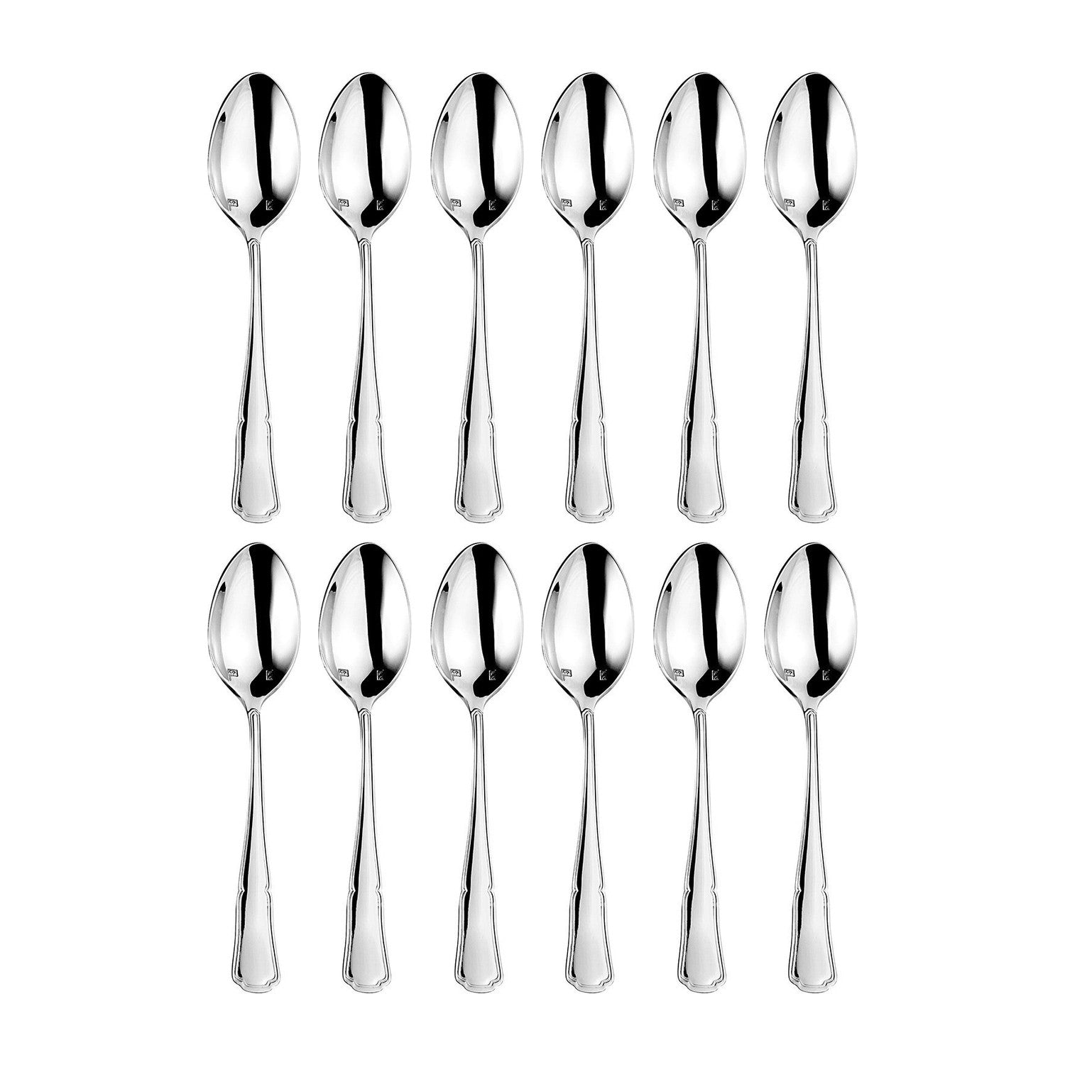 Contour 5.75"  Silver Stainless Steel Teaspoon 18/10 (Set of 12)