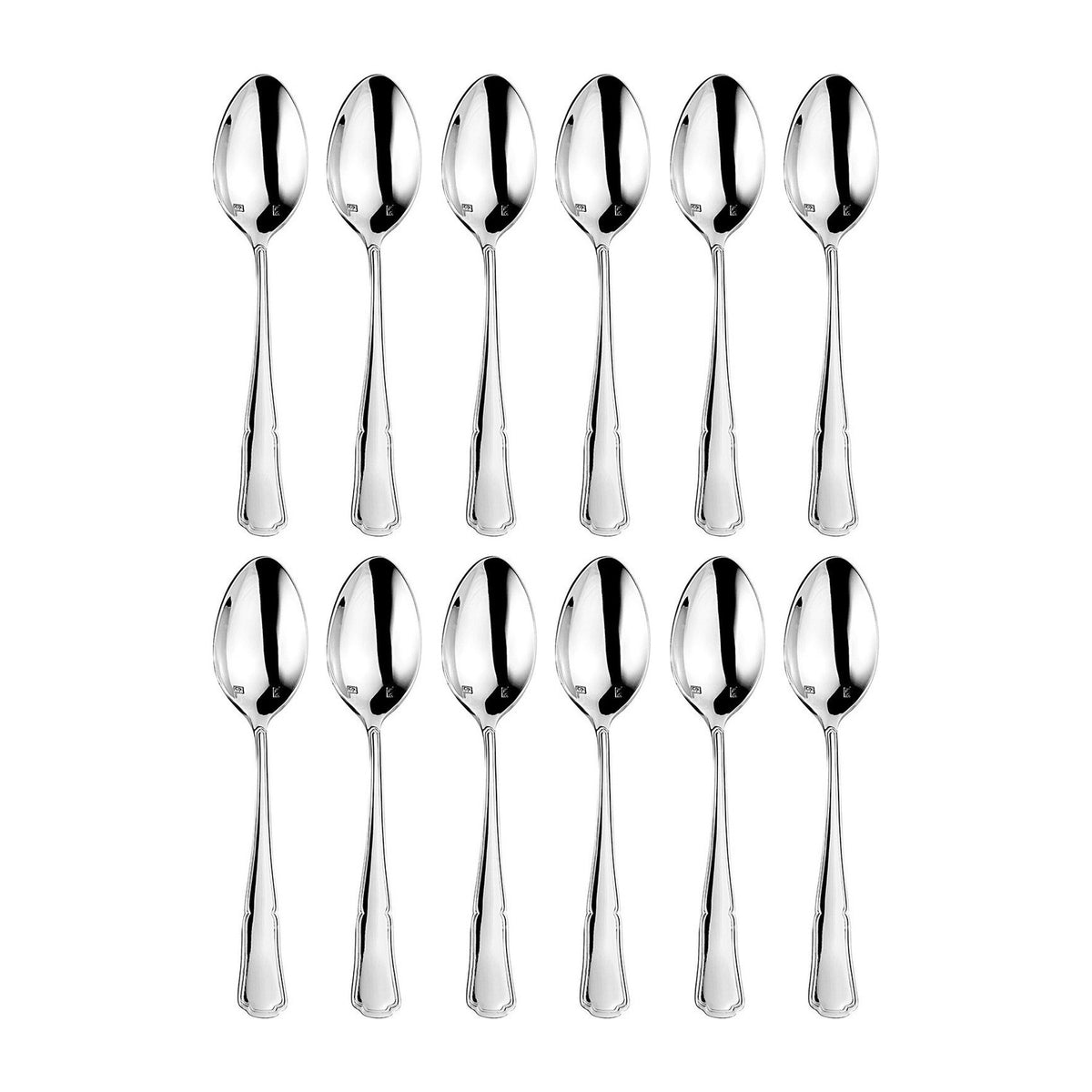 Contour 5.75"  Silver Stainless Steel Teaspoon 18/10 (Set of 12)