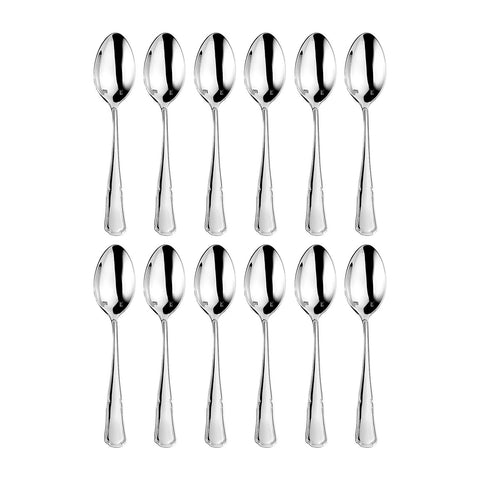 Contour 5.75"  Silver Stainless Steel Teaspoon 18/10 (Set of 12)