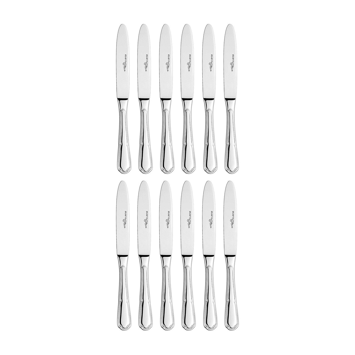 Contour 6.25"  Silver Stainless Steel Butter/Fruit Knife 18/10 (Set of 12)