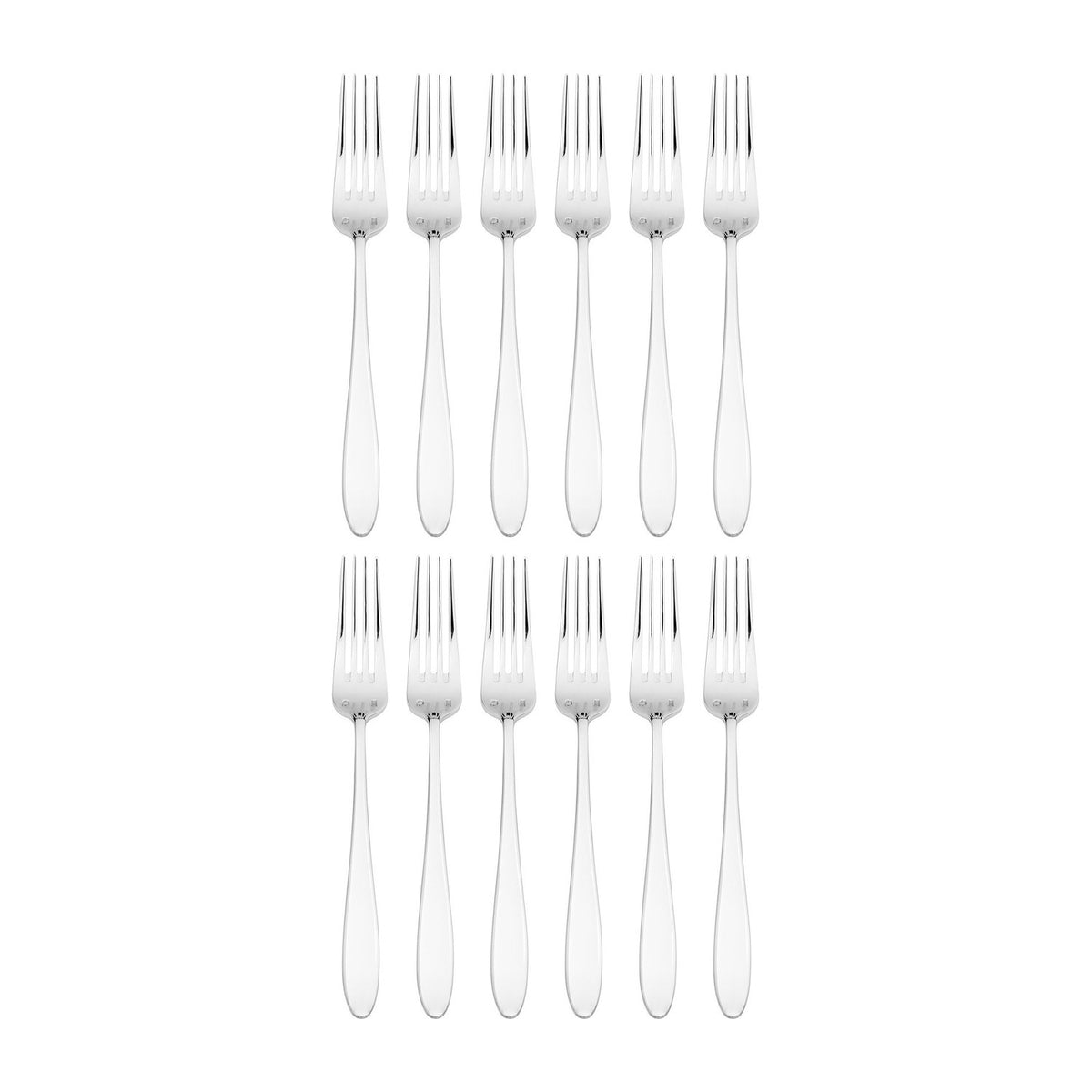 Anzo 7.5"  Silver Stainless Steel Dessert Fork 18/10 (Set of 12)