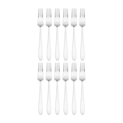 Anzo 7.5"  Silver Stainless Steel Dessert Fork 18/10 (Set of 12)