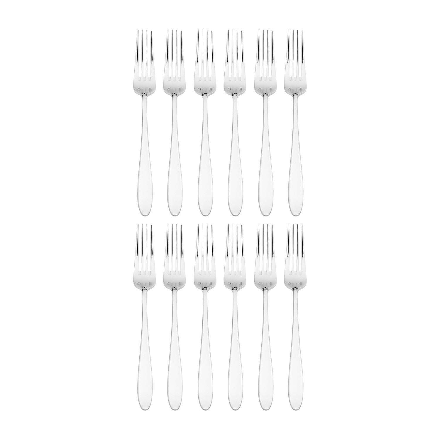 Anzo 8.25"  Silver Stainless Steel Dinner Fork 18/10 (Set of 12)