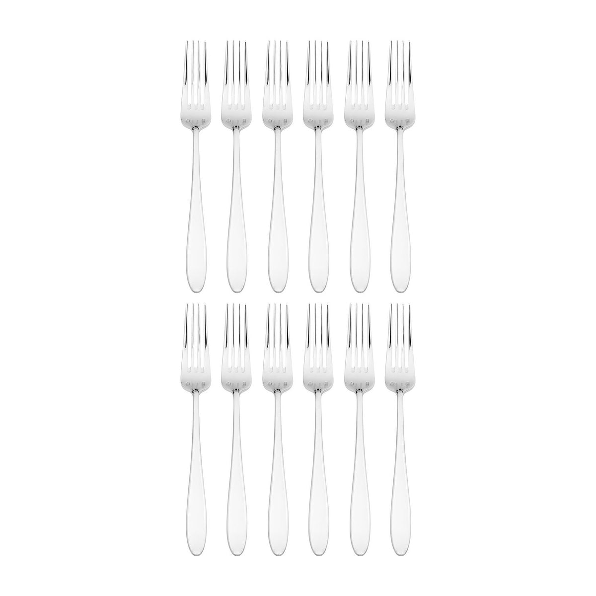 Anzo 8.25"  Silver Stainless Steel Dinner Fork 18/10 (Set of 12)