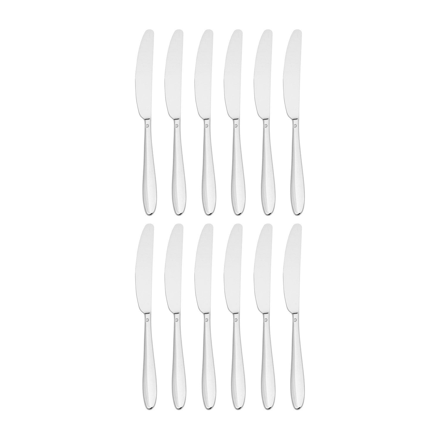 Anzo 6.25"  Silver Stainless Steel Butter/Fruit Knife 18/10 (Set of 12)